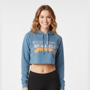 💛💙  Victoria's Secret “PINK” RARE True Pink Romance Cropped Hoodie 💙💛